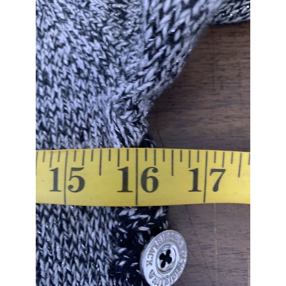 White House Black‎ Market Sweater Medium Wool Blend Pullover Metallic Cowl Neck - Picture 7 of 12